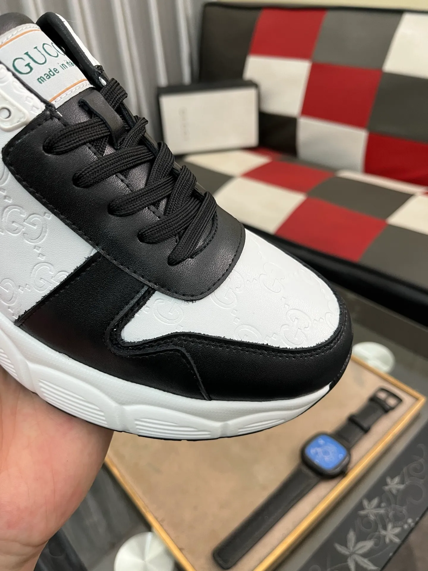 Men's shoes 💰440⌚️⌚️ (GUCCI-Gucci) luxury brand sports and casual shoes, imported original material, sheepskin lining, high-end and comfortable, original outsole is light and wear-resistant! Purely handmade, details determine quality! 38-443️⃣colors available
